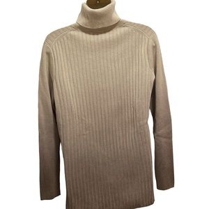 Lafayette 148 Cashmere turtleneck, ombre coloring, sz Small New w/o tags